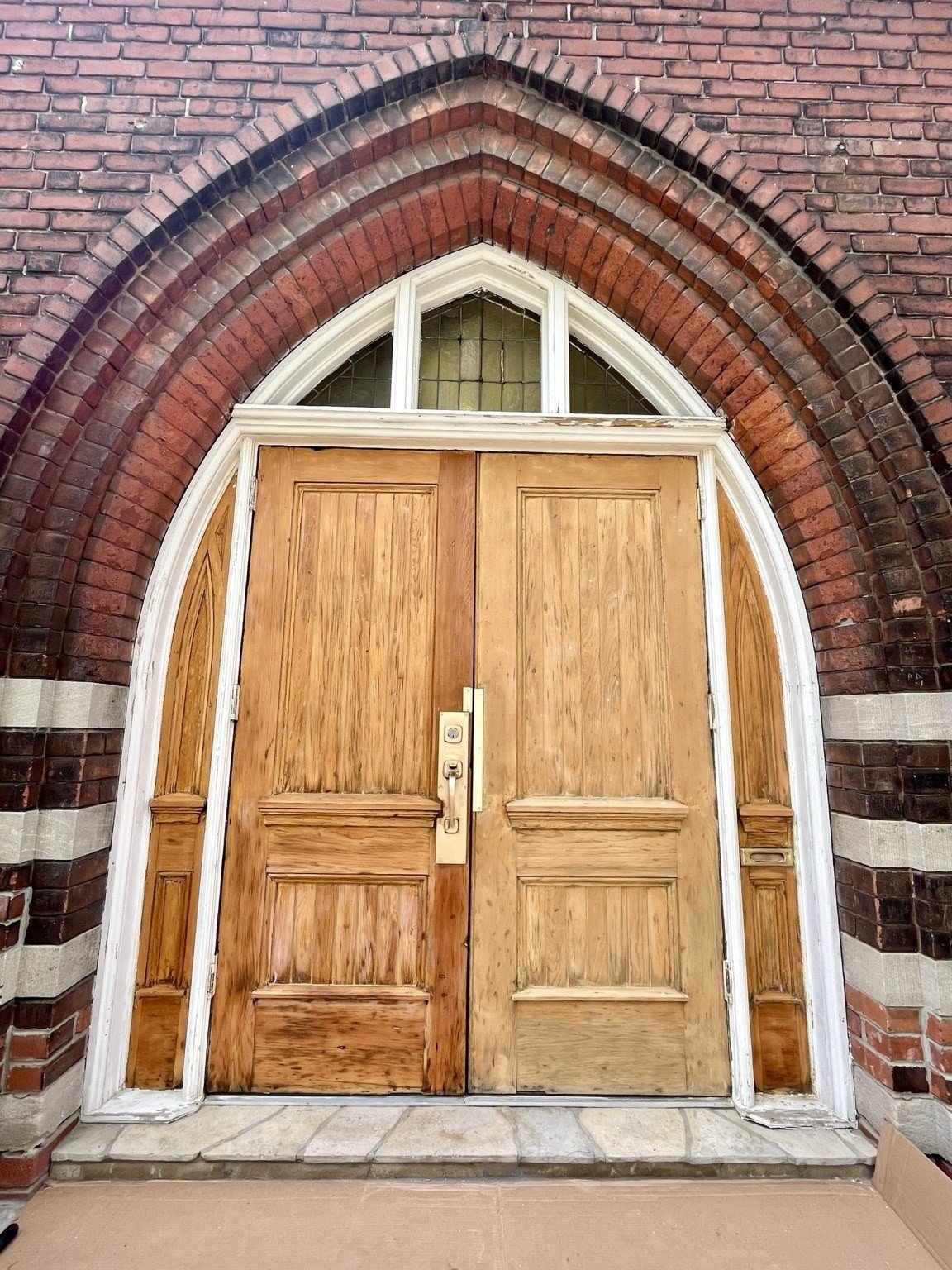 Near-finished stage — restored wood and hardware