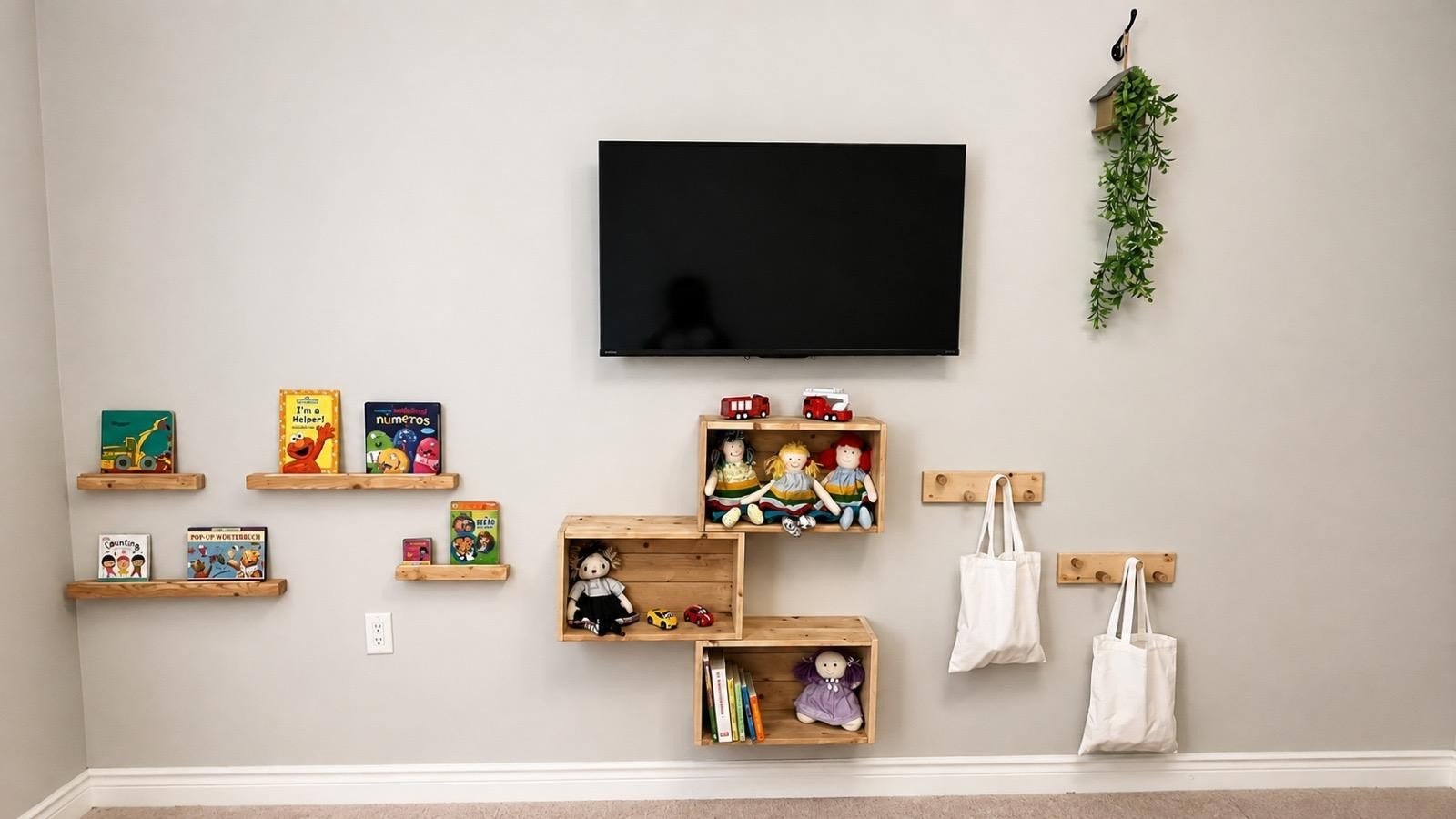 Children’s Storage Wall — full finished wall
