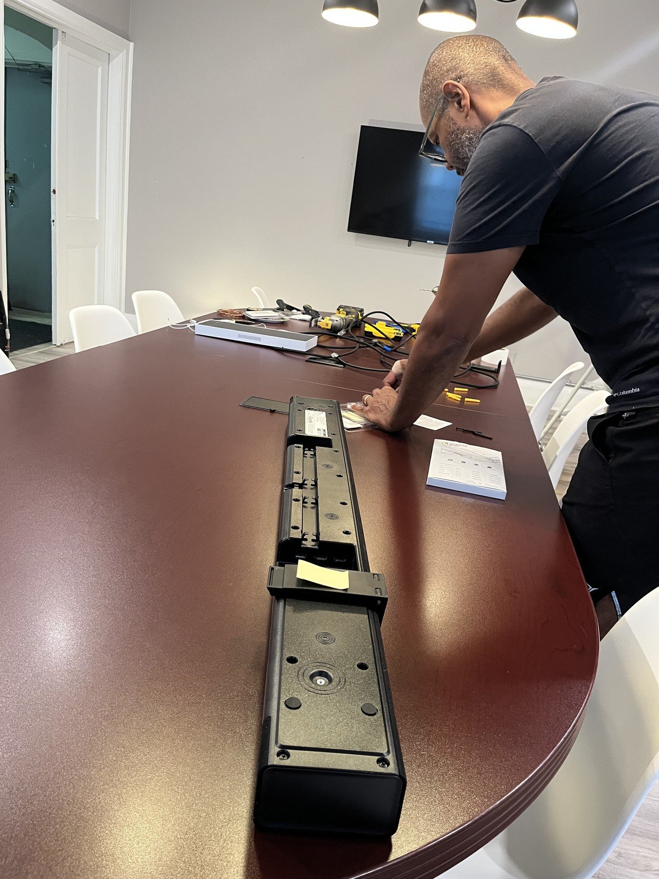 Hardware and bracket preparation